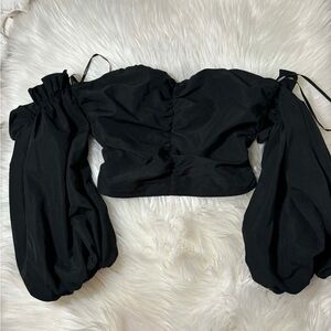 Forever 21 Black Off-Shoulder Blouse